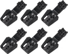 6Pcs Cord End Tips, Nylon Zipper Pull Cord Stopper Drawstrings Ends Cord Lock for Backpack Sneakers Jacket Shoes (18x18mm, Black)