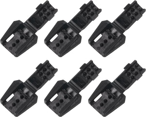 6Pcs Cord End Tips, Nylon Zipper Pull Cord Stopper Drawstrings Ends Cord Lock for Backpack Sneakers Jacket Shoes (18x18mm, Black)