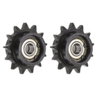 2pcs DIN(ISO) 06B Roller Chain Idler Sprocket 8mm Bore, 3/8" Pitch, Hardened 13 Tooth Tensioner Sprocket, Insert 2 Bearings