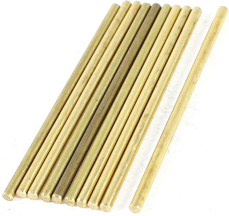 2mm x 50mm Car Helicopter Model DIY Brass Axles Rod Bars 10 Pcs