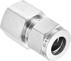 Compression Tube Fitting 1/2NPT Female Thread x 12mm Tube OD Straight Coupling Adapter 304 Stainless Steel