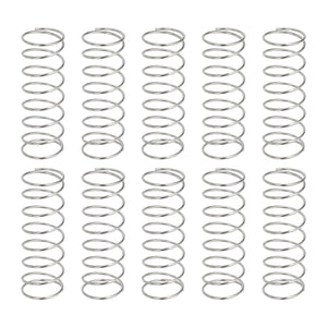 10Pcs Compression Springs, 0.9mm Wire Diameter x 15mm OD x 40mm Length 304 Stainless Steel Extension Spring Ballpoint Pen Pressure Springs for Shop Home Repairs, Silver
