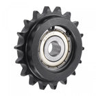 Chain Idler Sprocket, 10mm Bore 3/8" Pitch 18 Tooth Tensioner, Black Oxide Finish C45 Carbon Steel with Insert Single Bearing for ISO 06B Chains