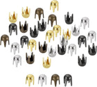 80Pcs Mixed Color Round Dome Rivets, 2mm Brass Spike Studs Spots Punk Rock Nailheads Claw Beads Assorted Kit for DIY Clothes Belt Bag Shoes Bracelet Leather Craft
