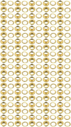 100Pcs 4.5mm Eyelet 7.5mm Flange Dia 3.8mm Height Brass Grommet Gold Tone w Washer