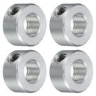 4pcs Set Screw Collars 3/8" Bore, Aluminum Shaft Collars, 3/4" OD and 3/8" Thickness, Set Screw Clamp Collar, Stop Collar for Linear Rod Shaft Guide