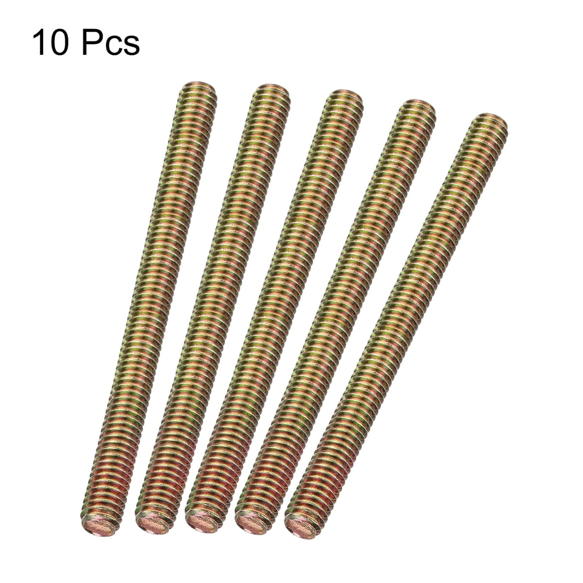 10st fullt trådade rör 5/16x1-1/2 All Thread Studs långt trådade skruv kolstål för möbel trädgårdsgalleri monteringssammanfogning fäste ramanslutning färgglad zink