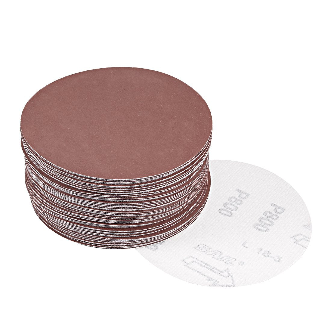 50Pcs 5 Calowy Taśmowy Disk Polerski 80 Gritów Flockowany Papierek Szlifierski do Szlifierek Kolistych