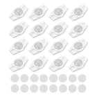 4Sets Self Adhesive Caster Wheels, 45x45x14mm Sticky Pulley,360° Rotation Universal Wheel for Coffee Maker Toaster Storage Bins Trash Can(Transparent)