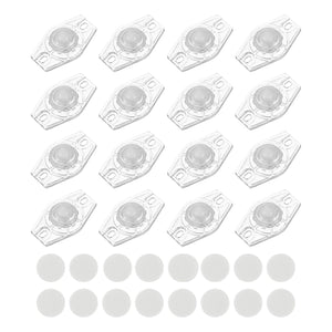 4Sets Roda de Roda de Rolo Autoadesivo, 45x45x14mm Pulley Adesivo, Rotação Universal de 360° para Cafeteira Torradeira Caixas de Armazenamento Lixeira (Transparente)