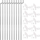 10pcs Steel Z Push Rods 1.2 x 340mm,10pcs Nylon Standard Control Horns 4 Holes for DIY