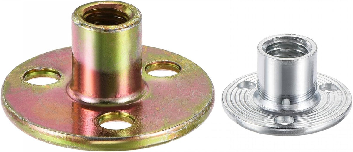 10pcs M8x37x2.5mm 10pcs M8x22x2mm, Brad Hole Tee Nut Carbon Steel T-Nuts Furniture Hardware Set