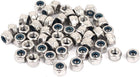 M3 304 Stainless Steel Self-Locking Nylon Insert Hex Lock Nuts 50pcs