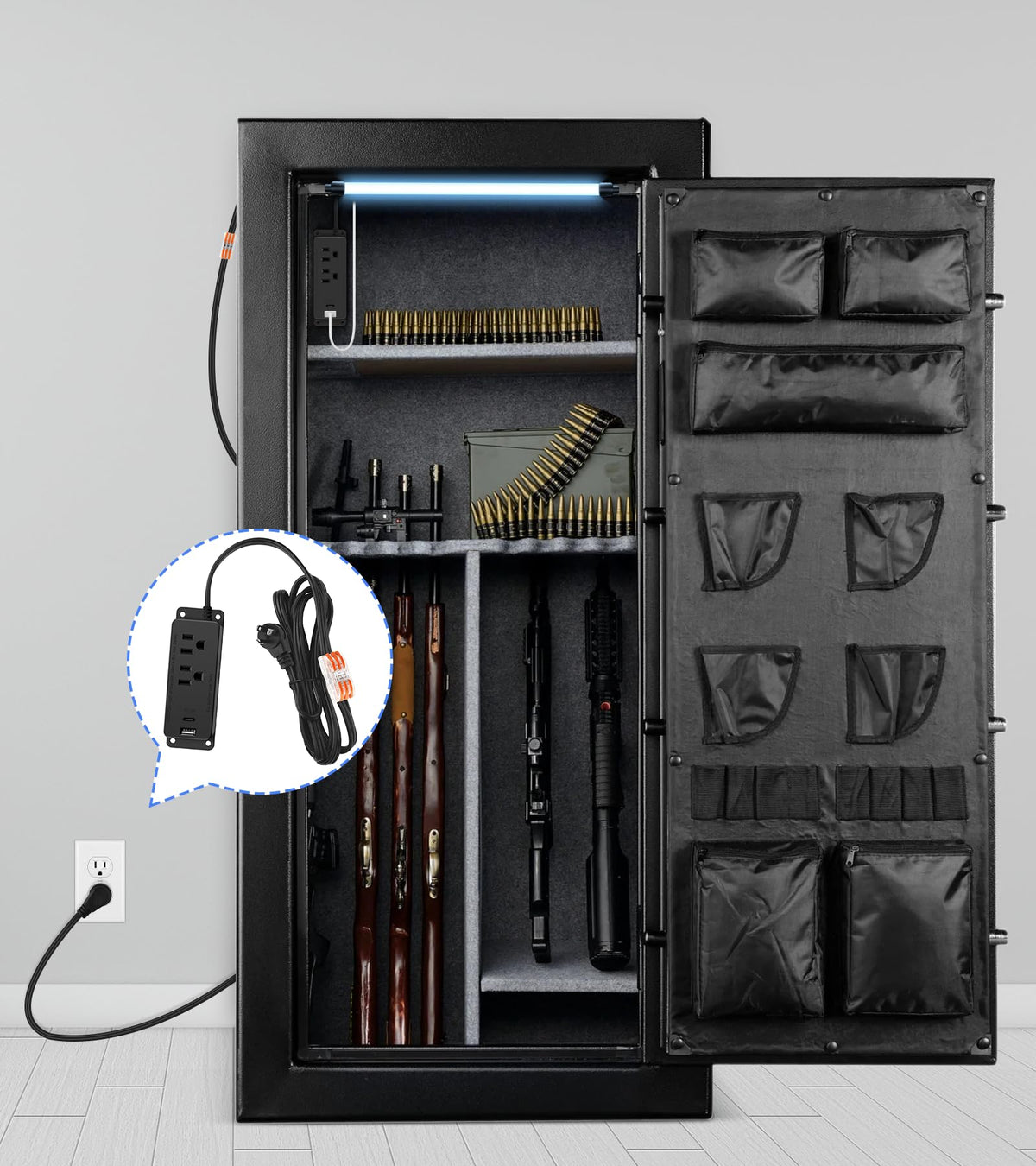 銃庫用電源コネクタキット、銃庫アクセサリー電気コンセント