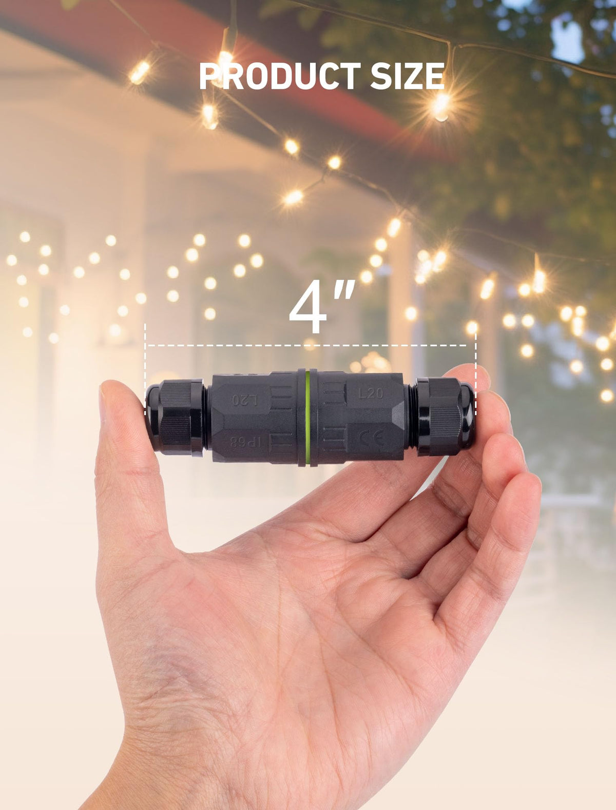 LinkMejor Scatola di connessione IP68 Connettori, 3-Pin, 4-10mm, 3-Pack