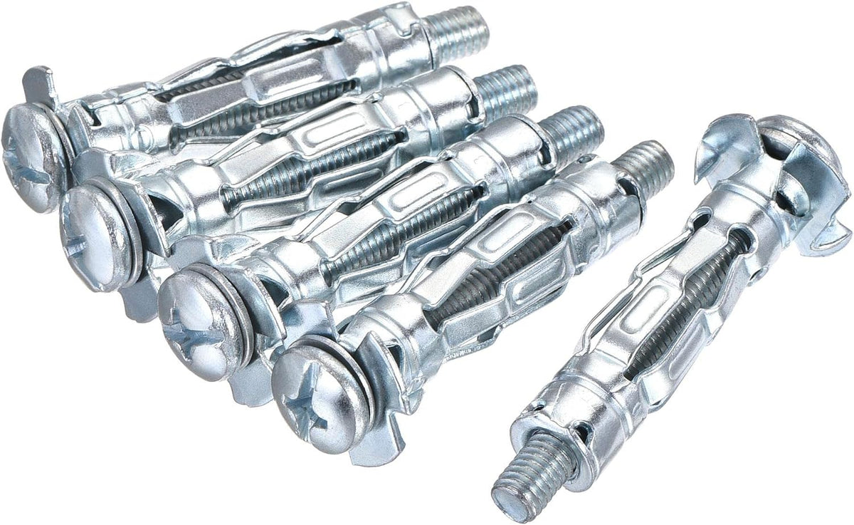 M5x37mm Hollow Drive Wall Bolt Screws Zinc Plated Steel for Drywall, Plaster and Tile 20pcs