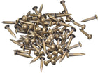 140Pcs Small Tiny Nails 1.5x10mm(DxL) Tiny Brass Nails Hardware Round Head Brass Nail for Wooden DIY Projects Decorative Boxes Household, Bronze Tone