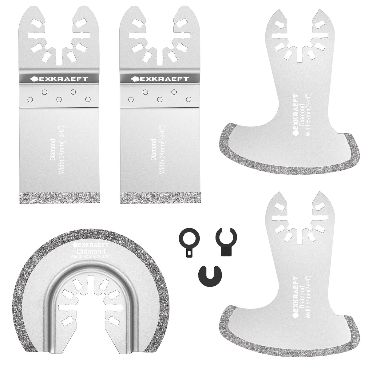 LinkMejor 5PCS Lâminas de Ferramenta Múltipla Vibratória de Diamante para Remoção de Juntas