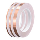 Single-Sided Conductive Tape Copper Foil Tape Adhesive 4mm/6mm/12mm x 30m/98.4ft for Guitar,EMI Shielding Crafts, Electrical Repairs 3pcs