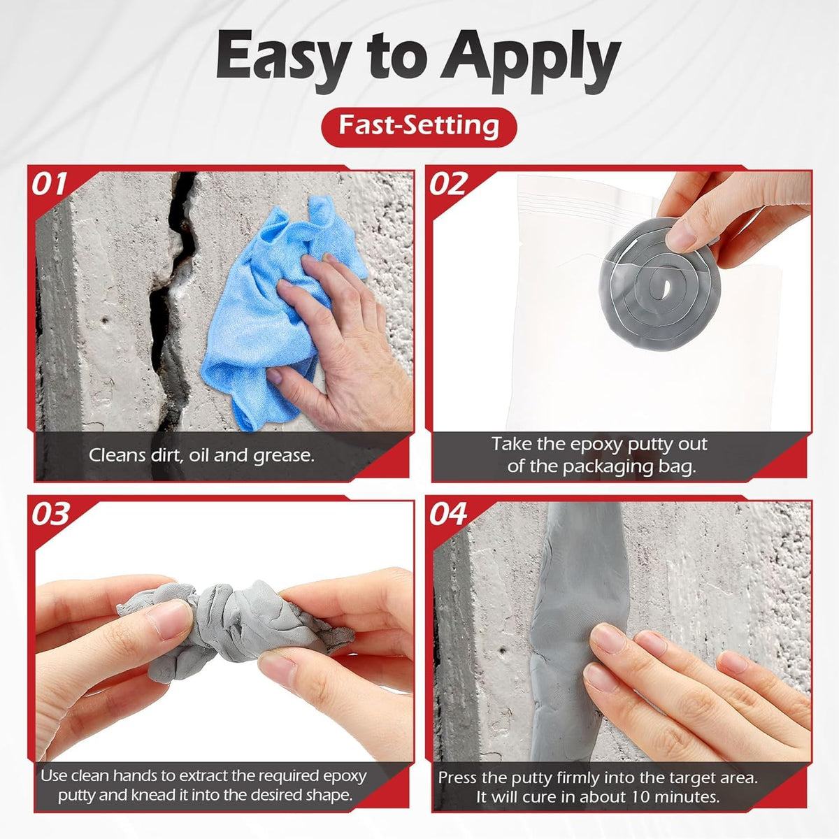 LinkMejor 1 Adet Esnek Silikon Putty 1.5 ft x 0.32 in Gri