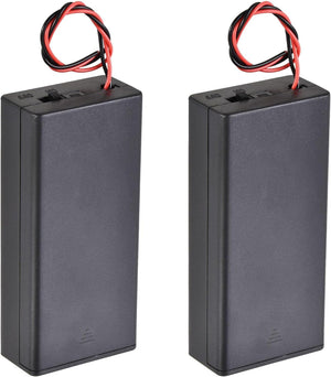 แบตเตอรี่เก้าอี้เก็บเก็บซอง 2 สลอต x 3.7V สาย 2 สายปิด/เปิดตัวกับหลังคาสำหรับแบตเตอรี่ 2 x 18650 2 ชิ