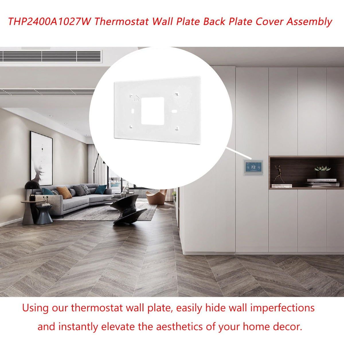 THP2400A1027W Termostat Vægplade Bagplade Hvid Dækselmontage (1)