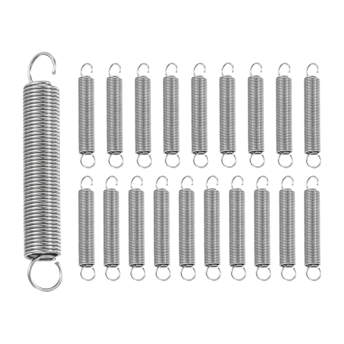 20Pcs Extension Spring, Stainless Steel Small Springs with Dual Hook Mechanical Compression Spring for Home Furniture Repair 0.6mm Wire Diax6mm ODx42mm Length