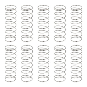 10Pcs Compression Springs, 0.5mm Wire Diameter x 9mm OD x 25mm Length 304 Stainless Steel Extension Spring Ballpoint Pen Pressure Springs for Shop Home Repairs, Silver