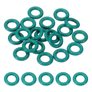 20Pcs AS568 AS-008 Fluorine Rubber O-Ring, 70A Durometer, 3/16" ID, 5/16" OD, 1/16" Width Sealing Gasket for Automotive Machine Pipe Valves, -20°C-230 °C, Green