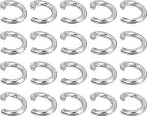 200Pcs Open Jump Rings, 8mm 316 Stainless Steel O Rings, Split Rings Circle Clasp Connecting Ring for Jewelry Making Supplies Necklace Repair, Silver
