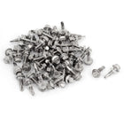 M5.5 x 19mm Roofing Flanged Hex Washer Head Self-Drilling Screws 60pcs