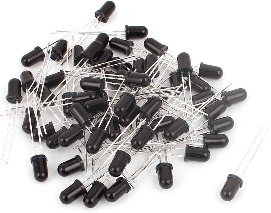 60 Pcs 5mm Black Head Photodiode Linear Photosensitive Diode
