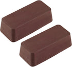 Bruine polijstcompoond 76mm x 35mm x 23mm ruwe schuurdoek scherpend 2stuks