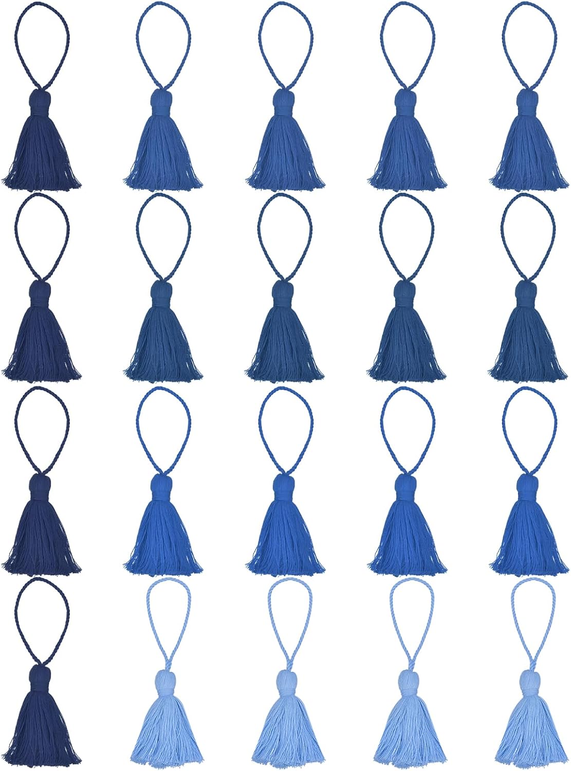 20pcs Chunky Bookmark Tassels, 4.3 Inch, Cotton, Multicolored, Graduation, DIY Craft, Jewelry Making