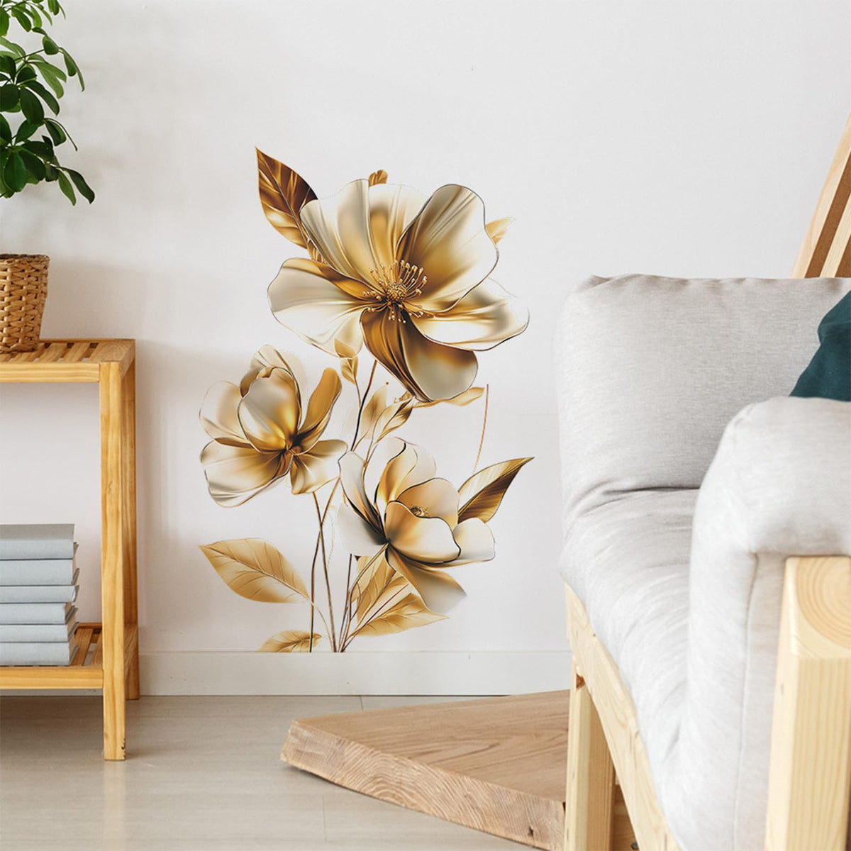 LinkMejor Fiori Adesivi a Muro Decorativi, Murales Rimovibili