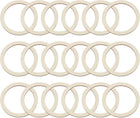 40Pcs 75mm(3-inch) Natural Wood Rings, Unfinished Wooden Pieces Circle Ornaments Wreath Frame Ring for Home Decor, DIY Crafting