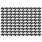 200Pcs 5mm Inner Dia PVC Flexible Vinyl End Cap Screw Thread Protector Cover Black