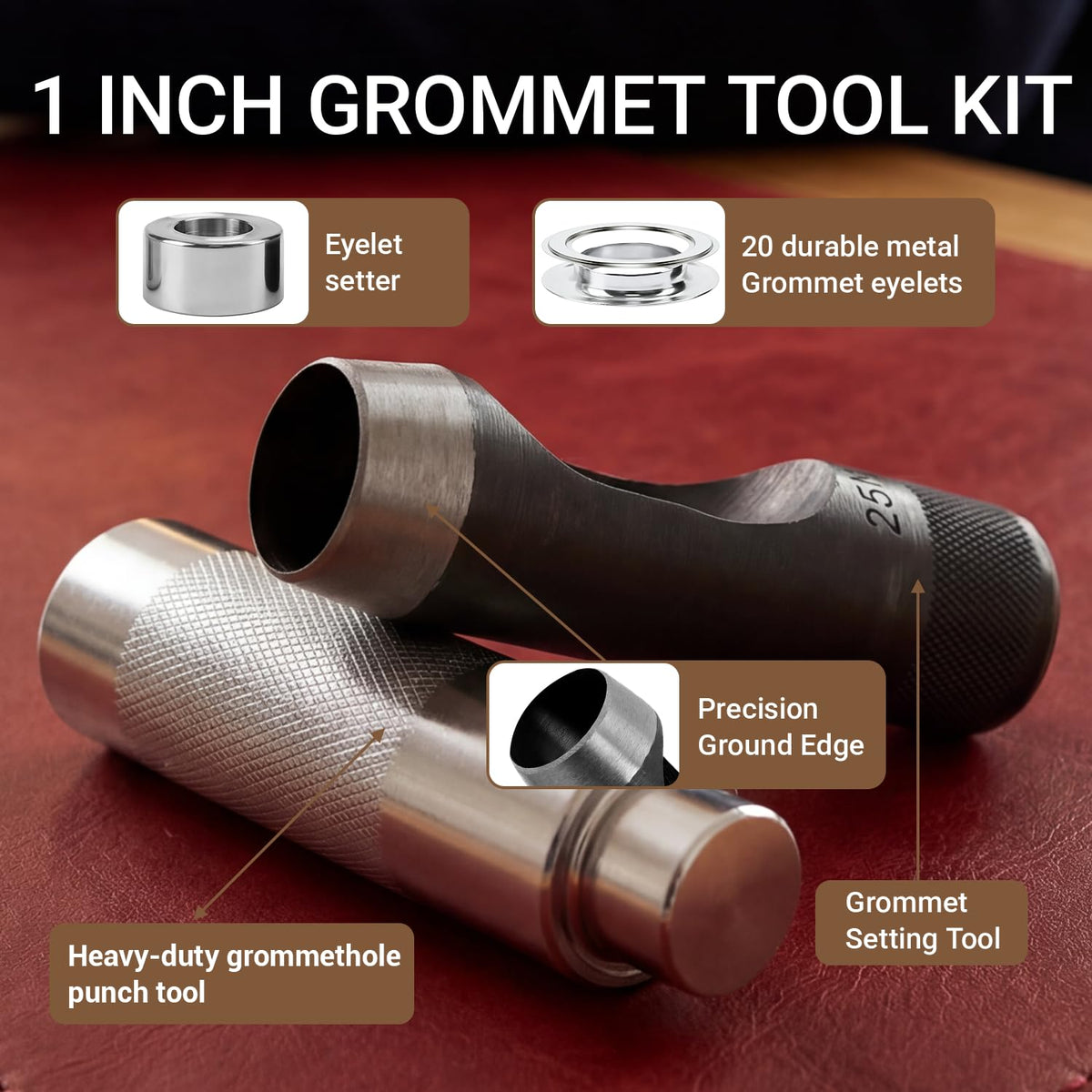 1 Inç Grommet Alet Seti, Gelişmiş Dayanıklı Tıraş Makası