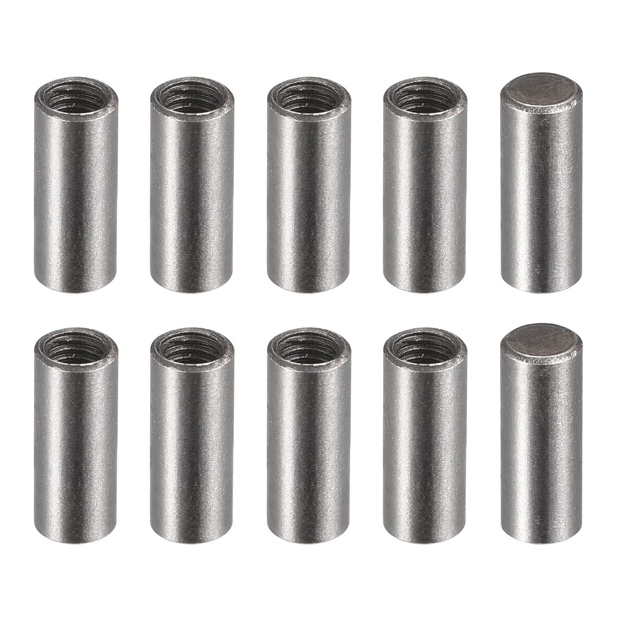 Carbon Steel Dowel Pin 4 x 10mm M3 Female Thread Cylindrical Shelf Support Pin 10Pcs