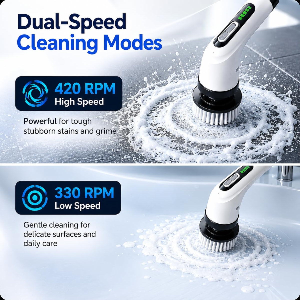 LinkMejor Electric Spin Scrubber for Bathroom