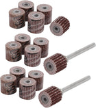 15pcs 10mm Dia 180 Grit Sandpaper Flap Sanding Wheel Grinding Head w Mandrels