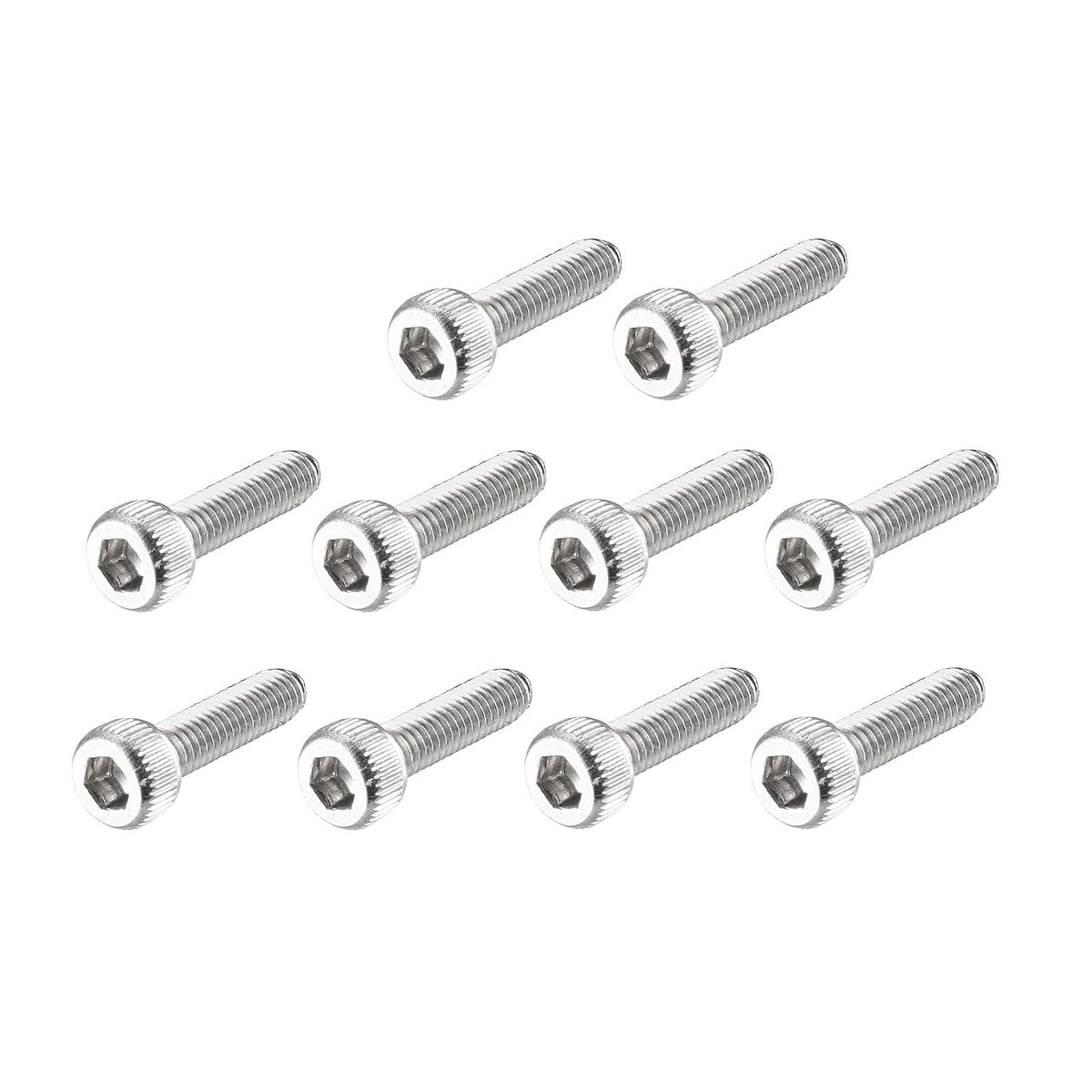 M2.5x10mm 0.45mm Pitch Bolts Hex Socket Cap Head Screws 100pcs