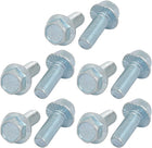 10Pcs 3/8-16 x 1 Inch Thread Carbon Steel Hex Serrated Head Flange Screw Bolt