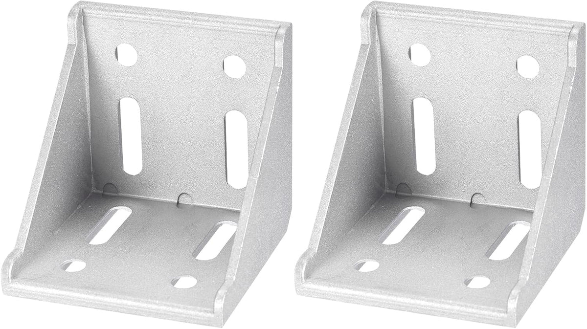 2Pcs Inside Corner Bracket Gusset, 78x78x79mm 8080 Angle Connectors for 4080/8080 Series Aluminum Extrusion Profile Silver