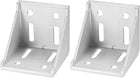 2Pcs Inside Corner Bracket Gusset, 78x78x79mm 8080 Angle Connectors for 4080/8080 Series Aluminum Extrusion Profile Silver