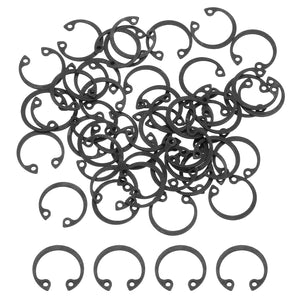 50Pcs 7/16" Internal Retaining Ring Circlip, 65 Mn Spring Steel Internal Circlip Snap Rings C-Clips for Grooved Shafts Studs, Black