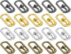 LinkMejor 40Pcs Metal Roller Buckles, 5.5mm - 0.22" Rectangle Sewing Mini Buckles Webbing Slider Single Pin Slides for DIY Craft Accessories Clothes Belt (4Colors, 16.5mm)