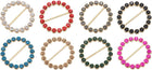 LinkMejor T-Shirt Clips, 8Pcs Alloy Rhinestone Scarf Buckle Shawl Tie Clips for Women, Red, Green, Black, White, Rose Red, Dark Green, Sapphire Blue, Brown