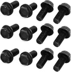 12 Pcs Metallic M7x15mm Reverse Thread Screw Black for Cutting Machine