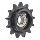 Chain Idler Sprocket, 8mm Bore 3/8" Pitch 13 Tooth Tensioner, Black Oxide Finish C45 Carbon Steel with Insert Single Bearing for ISO 06B Chains